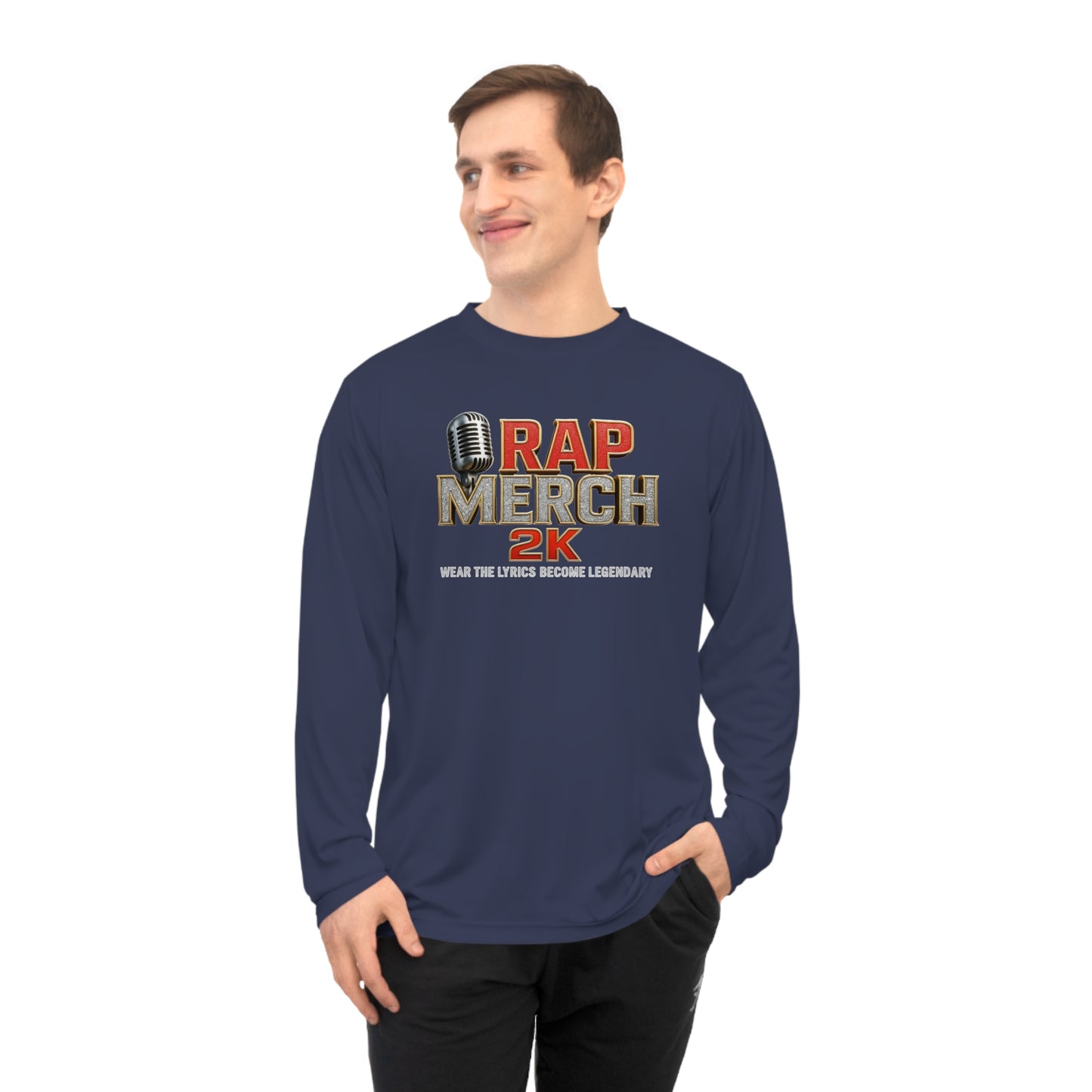 Rap Merch Unisex Performance Long Sleeve Shirt, Music Lover Gift, Concert Outfit, Rap Merchandise, Casual Sportswear, Gift for Him/Her