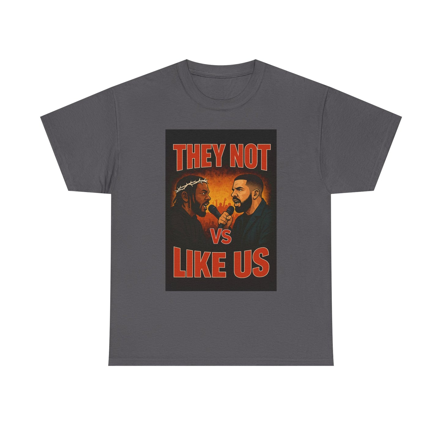 Unisex Graphic Tee - They Not Vs Like Us, Funny T-Shirt, Hip Hop Style, Gift for Music Lovers, Casual Wear, Streetwear