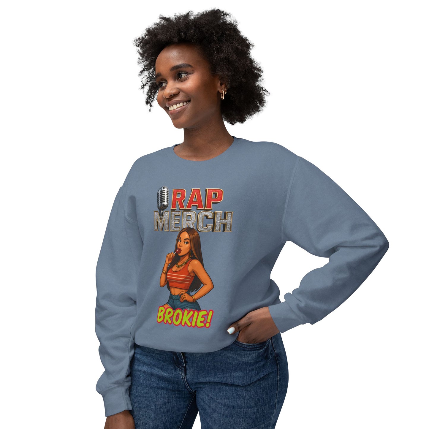 Rap Merch Unisex Crewneck Sweatshirt - Cool Hip-Hop Style, Perfect Gift for Music Lovers, Casual Streetwear, Birthday and Concert Attire