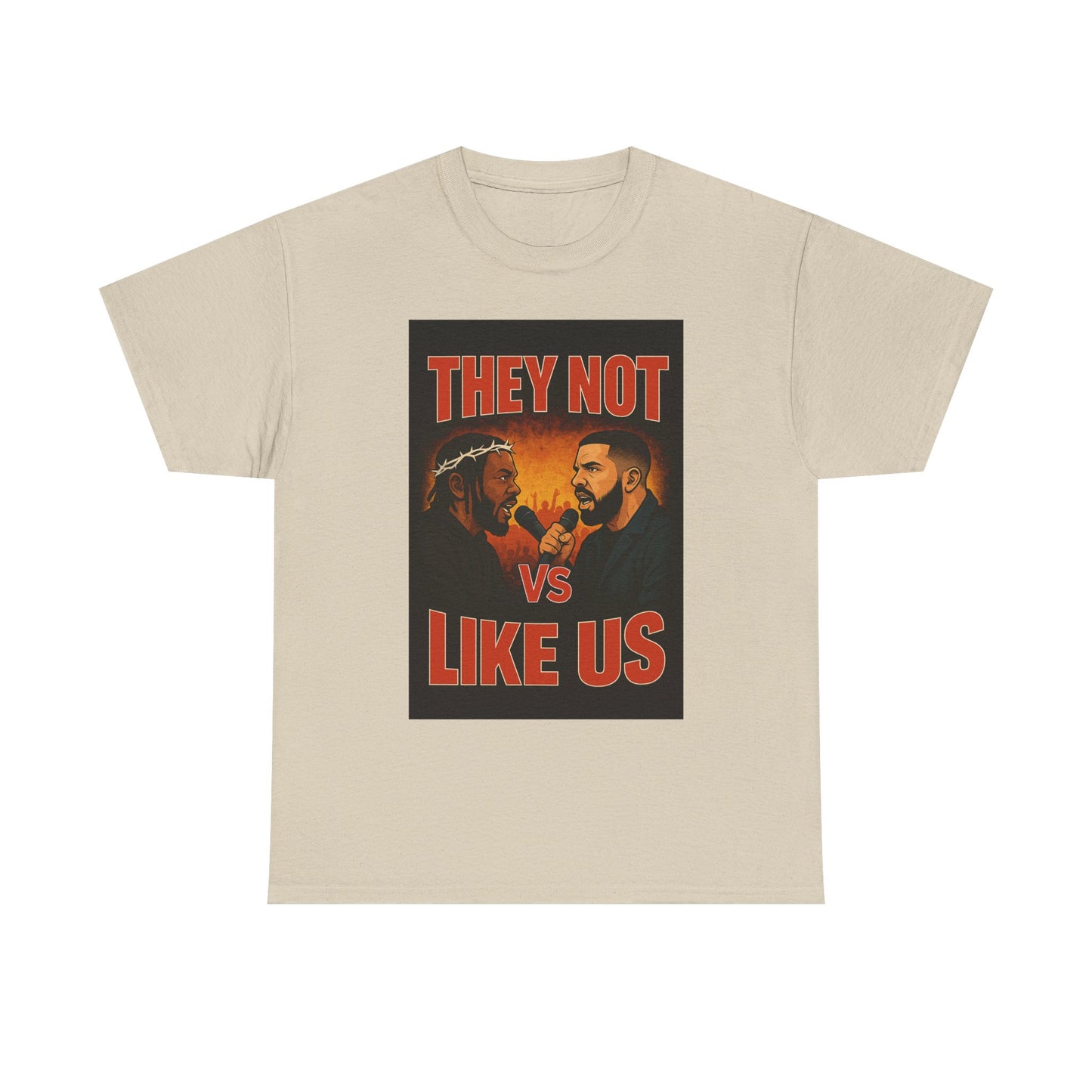 Unisex Graphic Tee - They Not Vs Like Us, Funny T-Shirt, Hip Hop Style, Gift for Music Lovers, Casual Wear, Streetwear