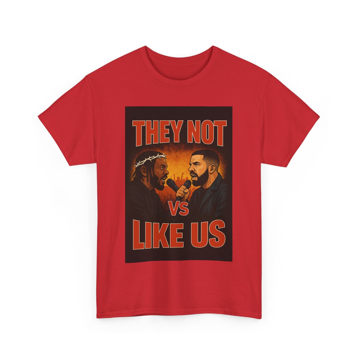 Unisex Graphic Tee - They Not Vs Like Us, Funny T-Shirt, Hip Hop Style, Gift for Music Lovers, Casual Wear, Streetwear