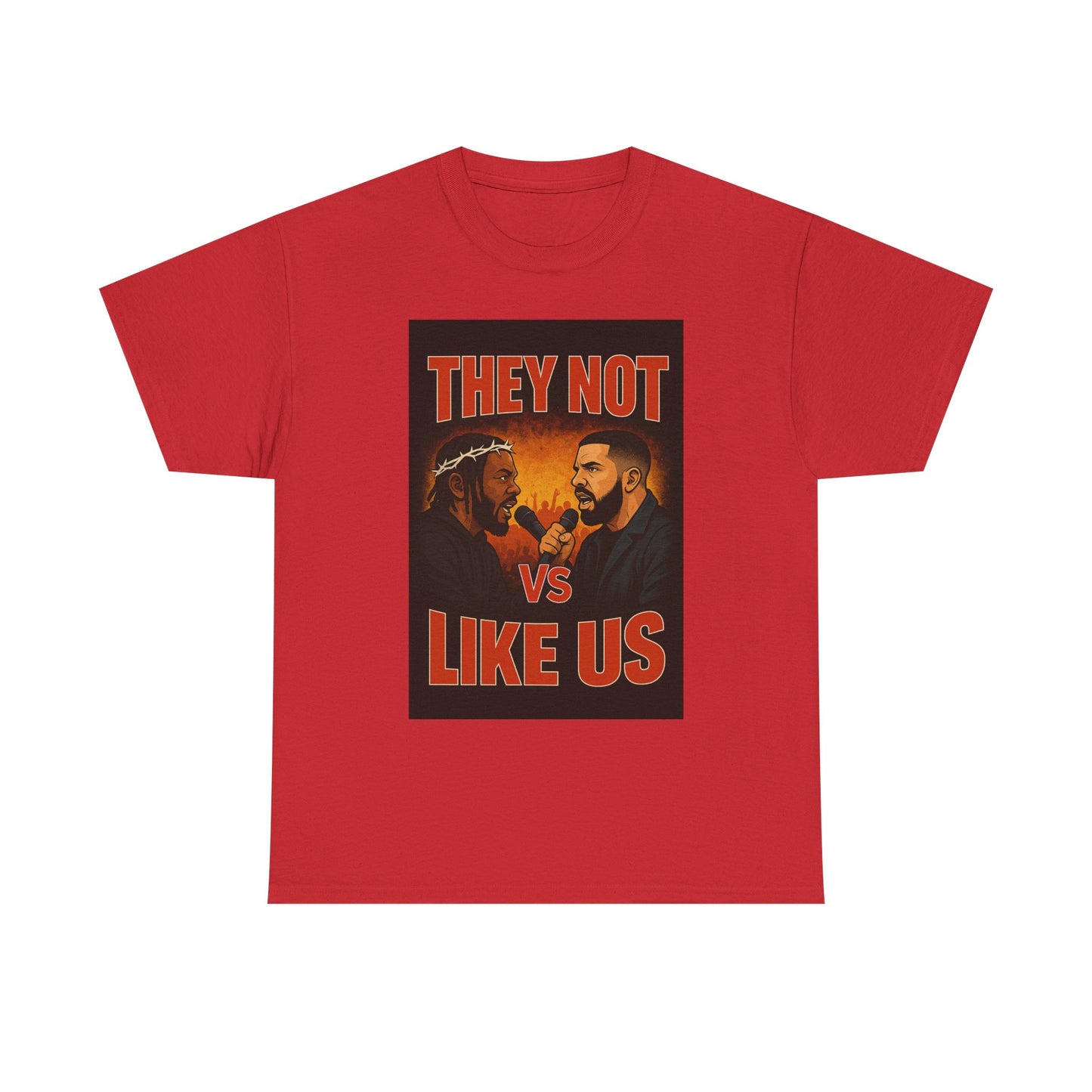 Unisex Graphic Tee - They Not Vs Like Us, Funny T-Shirt, Hip Hop Style, Gift for Music Lovers, Casual Wear, Streetwear