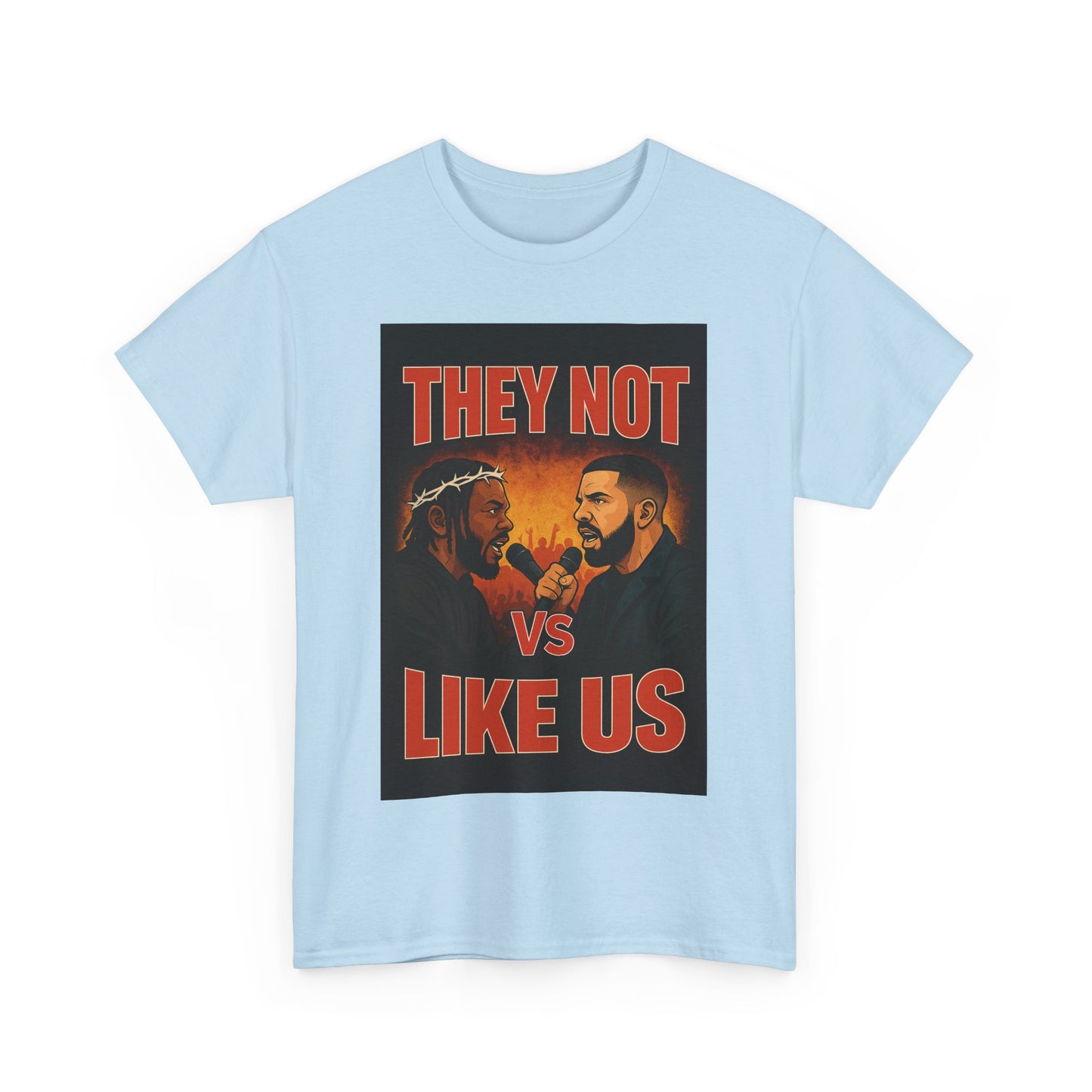 Unisex Graphic Tee - They Not Vs Like Us, Funny T-Shirt, Hip Hop Style, Gift for Music Lovers, Casual Wear, Streetwear