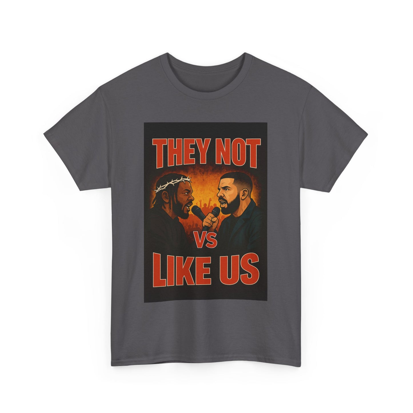 Unisex Graphic Tee - They Not Vs Like Us, Funny T-Shirt, Hip Hop Style, Gift for Music Lovers, Casual Wear, Streetwear