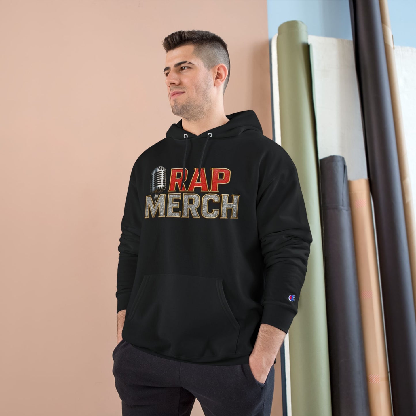 Rap Merch Champion Hoodie Music Lover Gift, Streetwear Fashion, Hip Hop Apparel, Casual Comfort, Unisex Hoodie
