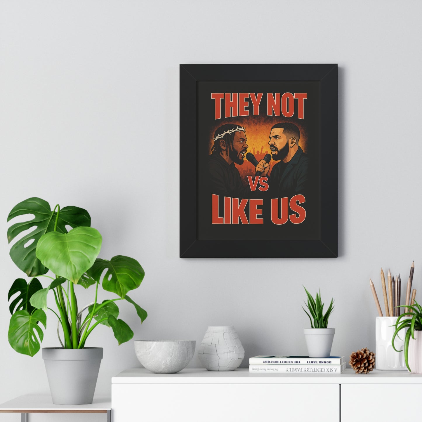 Framed Vertical Poster of Hip-Hop Icons for Music Lovers, Wall Art, Home Decor, Gift for Fans, Studio Decoration, Trendy Room Accent