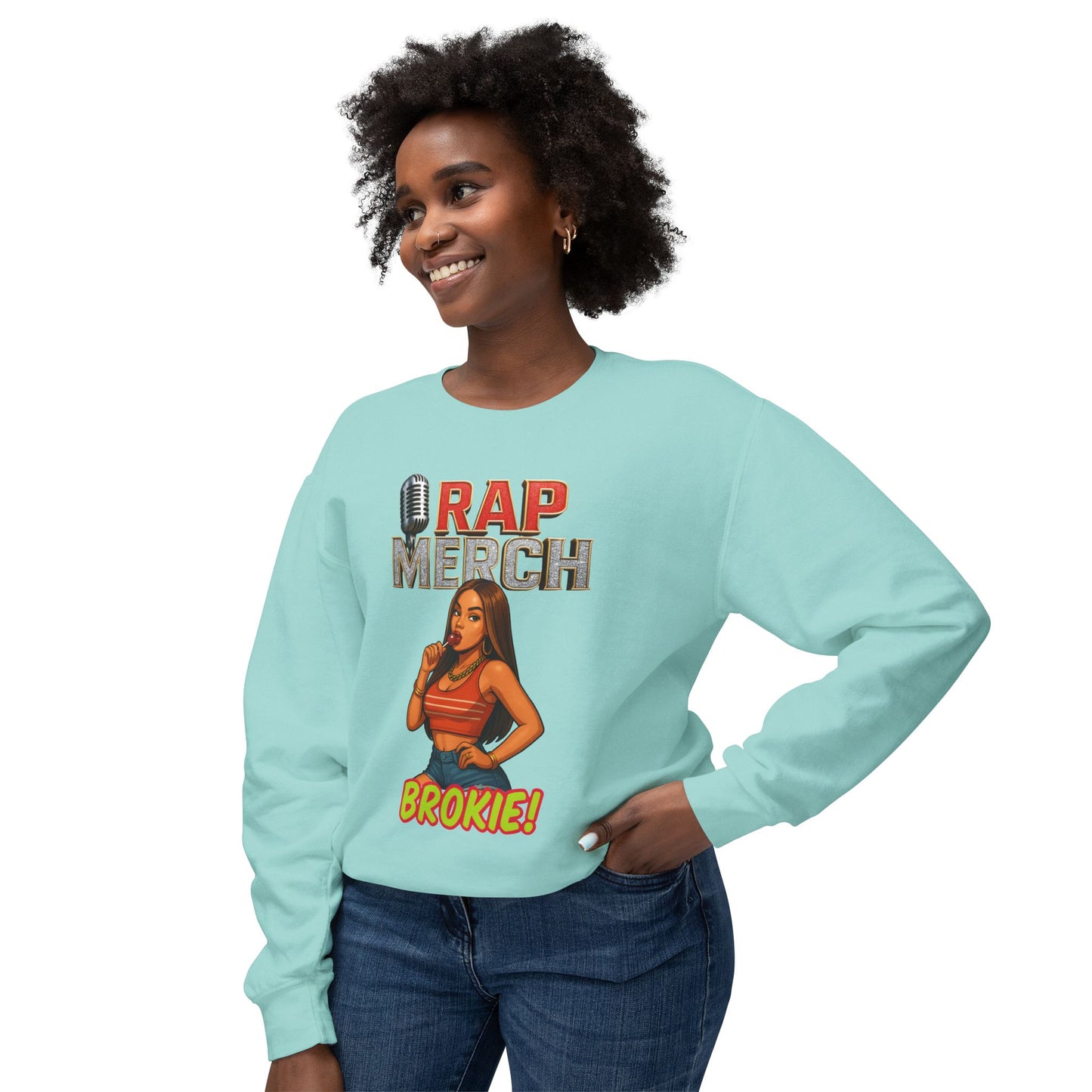 Rap Merch Unisex Crewneck Sweatshirt - Cool Hip-Hop Style, Perfect Gift for Music Lovers, Casual Streetwear, Birthday and Concert Attire