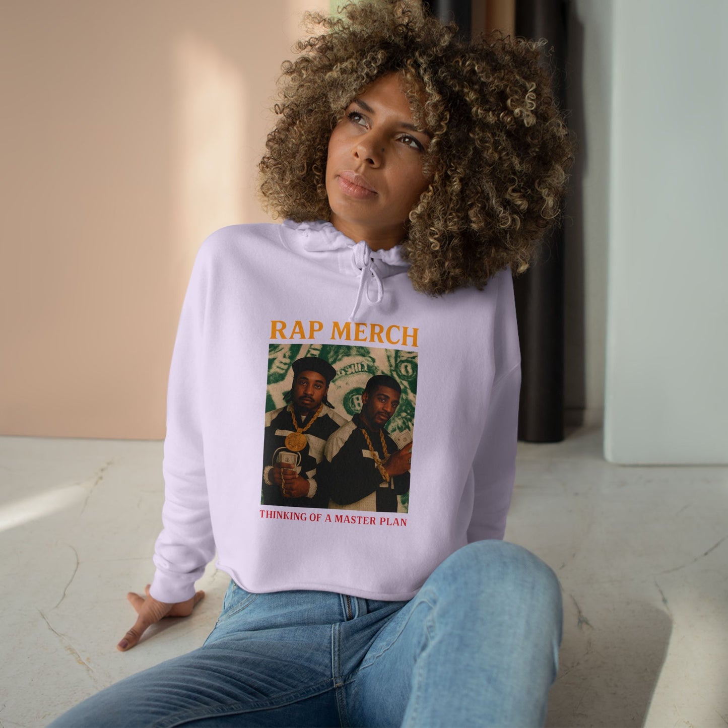 Trendy Hip-Hop Crop Hoodie, Streetwear, Music Lover Gift, Casual Wear, Festival Apparel, Unique Rap Merchandise