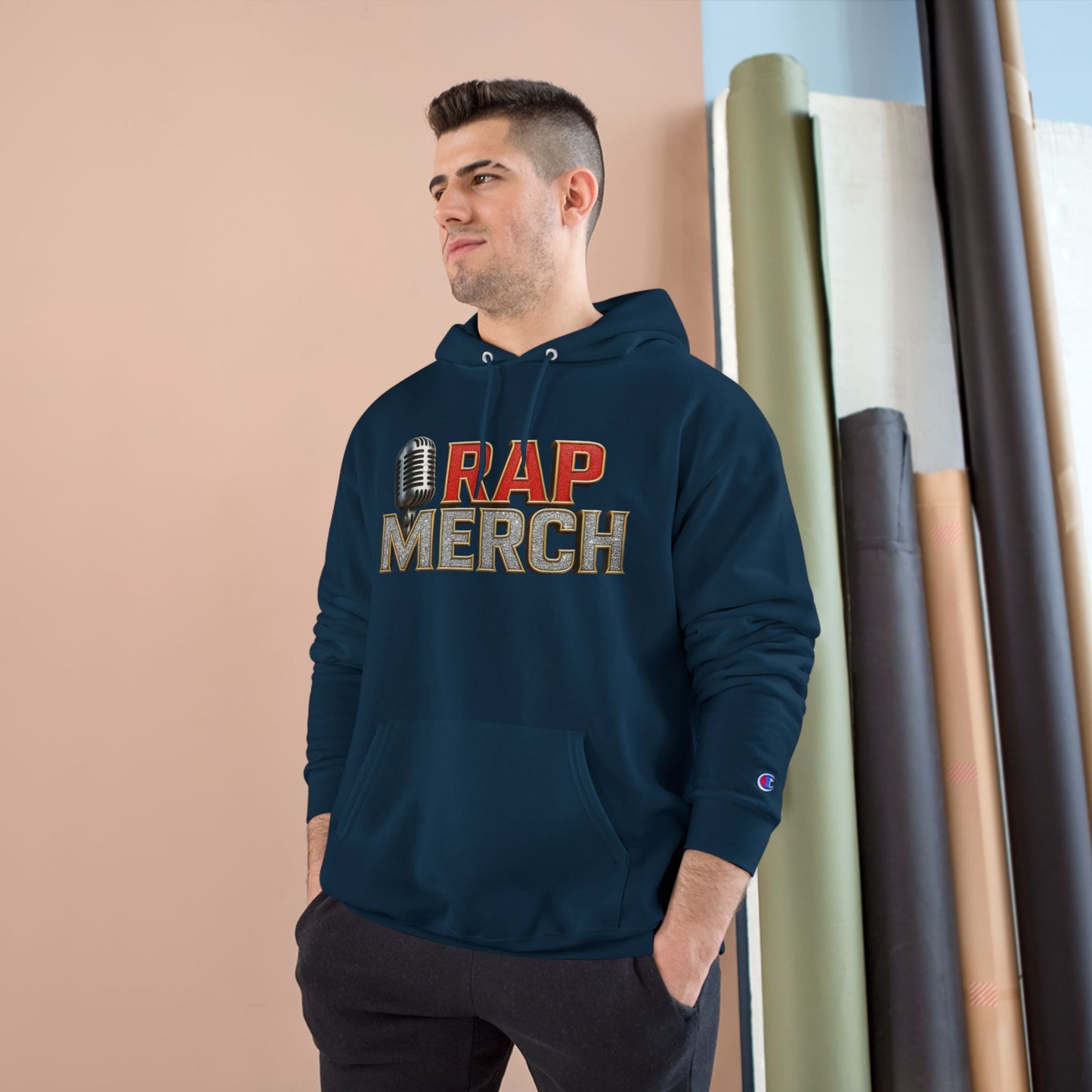 Rap Merch Champion Hoodie Music Lover Gift, Streetwear Fashion, Hip Hop Apparel, Casual Comfort, Unisex Hoodie