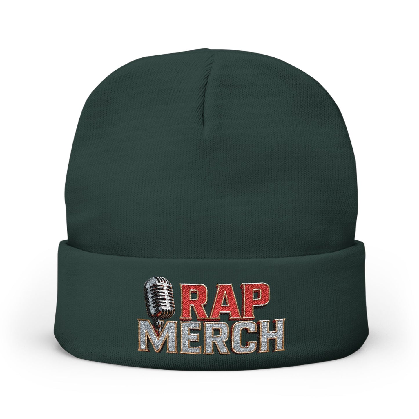 Rap Merch Embroidered Knit Beanie, Hip Hop Accessory, Music Lover Gift, Streetwear Fashion, Winter Warmth, Trendy Headwear
