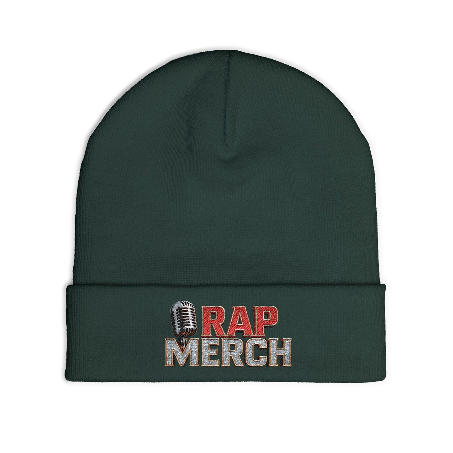 Rap Merch Embroidered Knit Beanie, Hip Hop Accessory, Music Lover Gift, Streetwear Fashion, Winter Warmth, Trendy Headwear