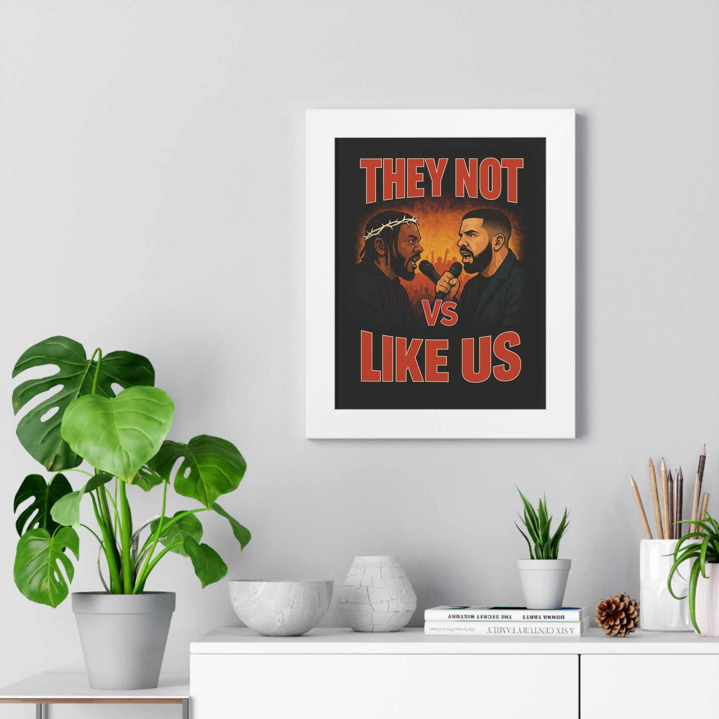 Framed Vertical Poster of Hip-Hop Icons for Music Lovers, Wall Art, Home Decor, Gift for Fans, Studio Decoration, Trendy Room Accent