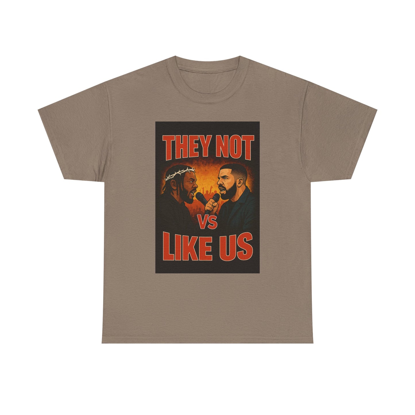 Unisex Graphic Tee - They Not Vs Like Us, Funny T-Shirt, Hip Hop Style, Gift for Music Lovers, Casual Wear, Streetwear