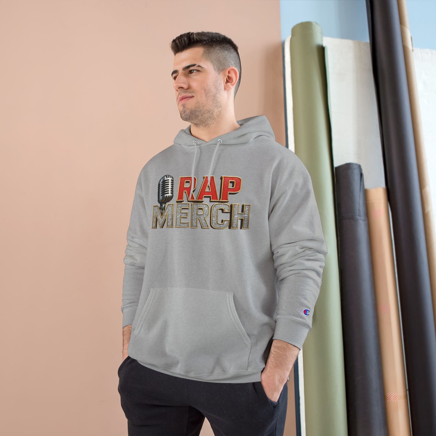 Rap Merch Champion Hoodie Music Lover Gift, Streetwear Fashion, Hip Hop Apparel, Casual Comfort, Unisex Hoodie