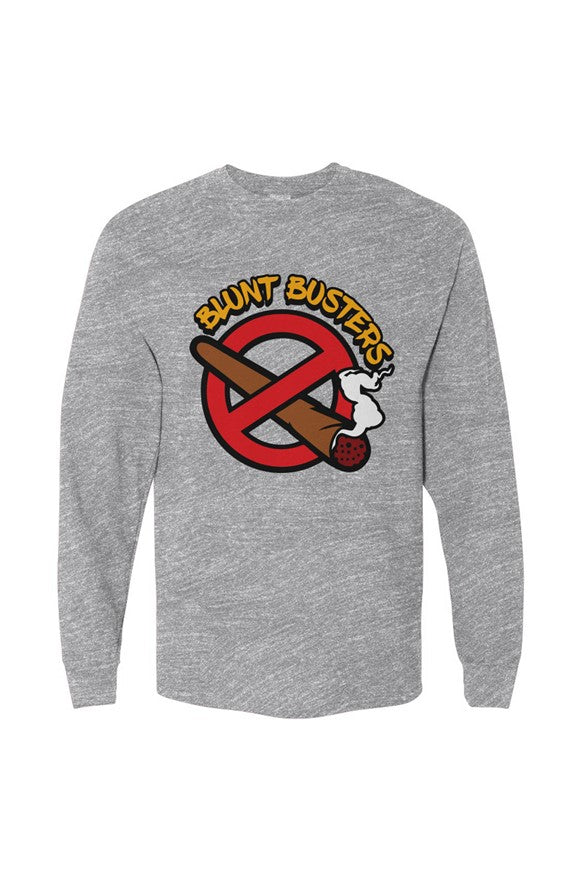 Unisex Sport Grey Heavy Cotton Long Sleeve Tee | Bluntbusters