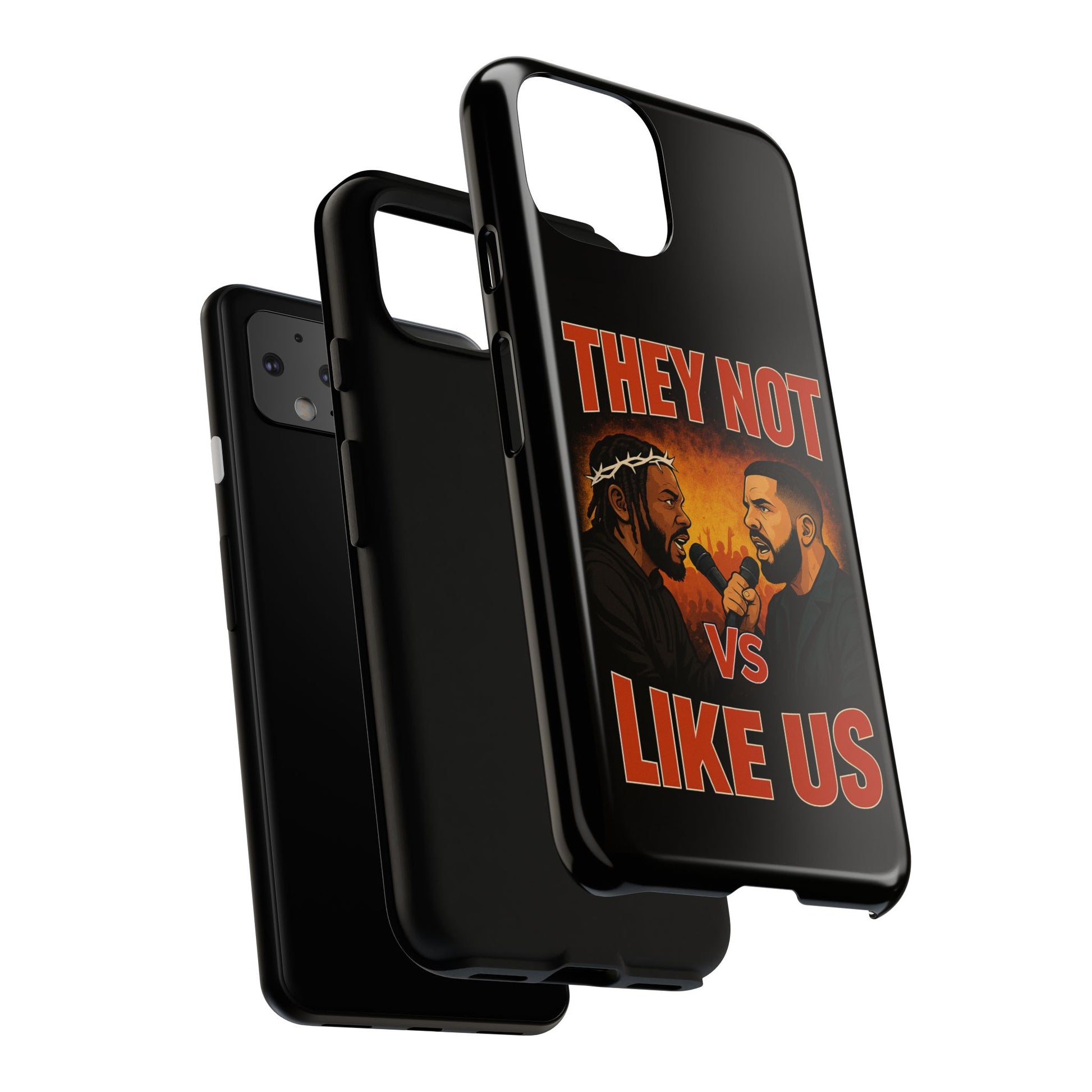"Tough phone case, durable iPhone cover with funny design, perfect gift for Drake fans.