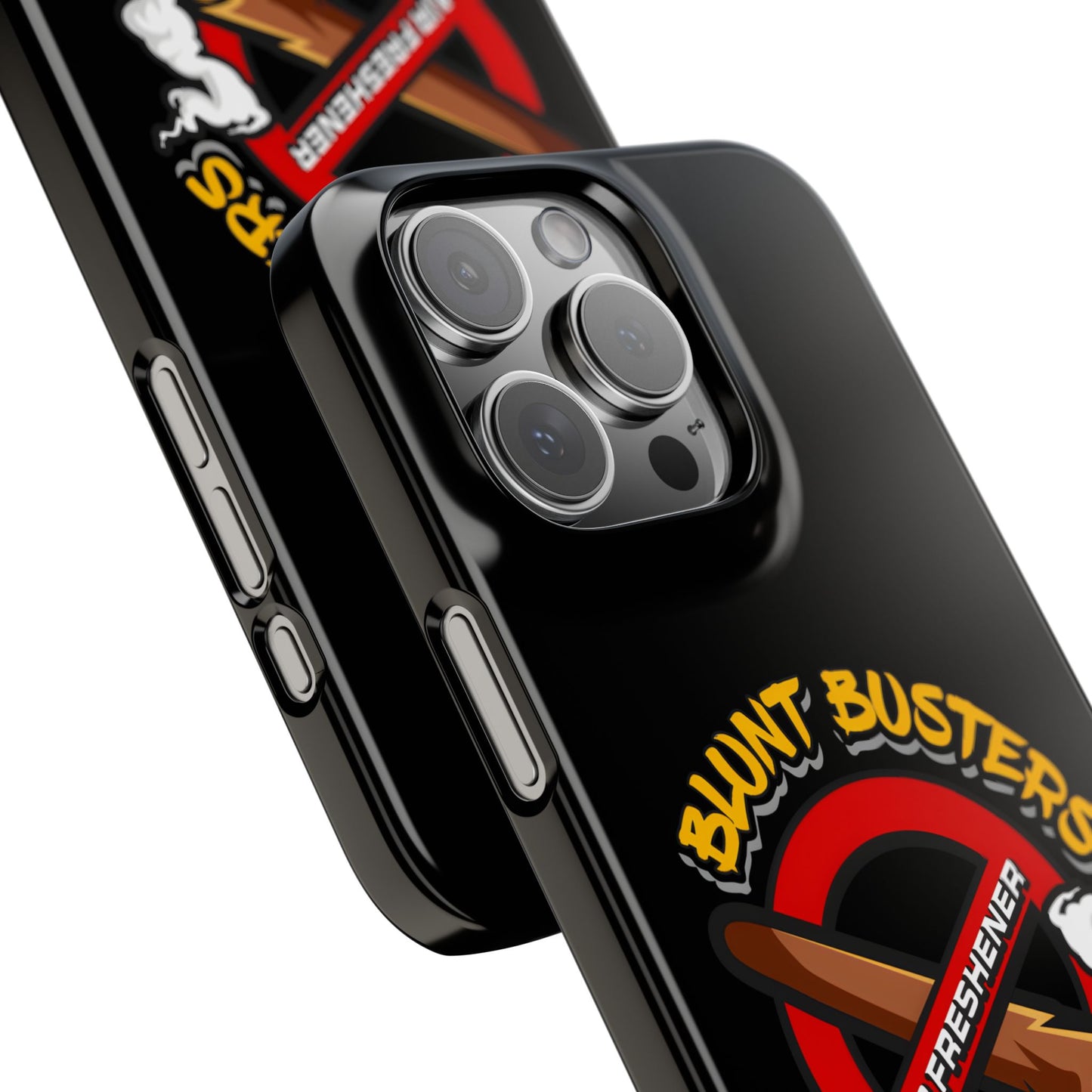 "Slim phone case with Blunt Busters design, trendy protective accessory and fun gift.