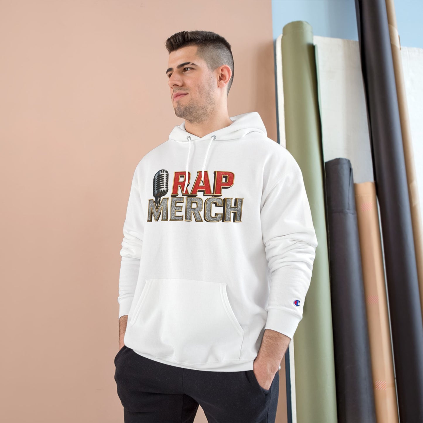 Rap Merch Champion Hoodie Music Lover Gift, Streetwear Fashion, Hip Hop Apparel, Casual Comfort, Unisex Hoodie