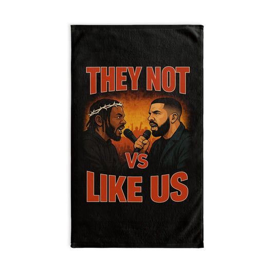 Drake & Kendrick Hand Towel - Hip Hop Culture Home Decor, Music Lover Gift, Stylish Kitchen Towel, Unique Bathroom Accent, Fun Guest Towel