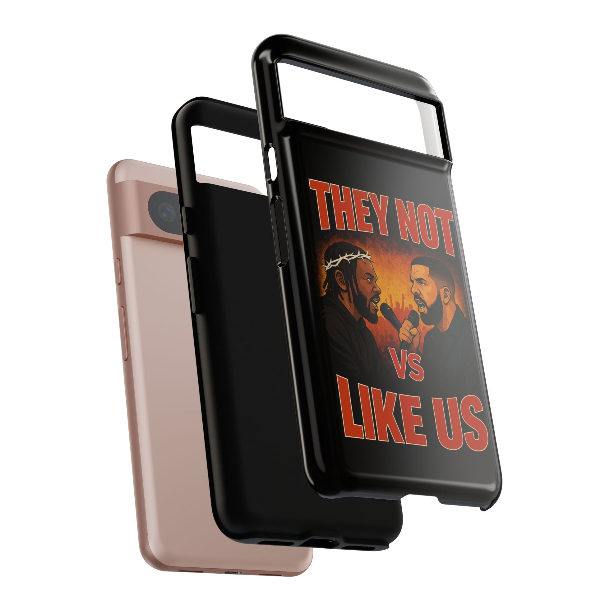 "Tough phone case, durable iPhone cover with funny design, perfect gift for Drake fans.