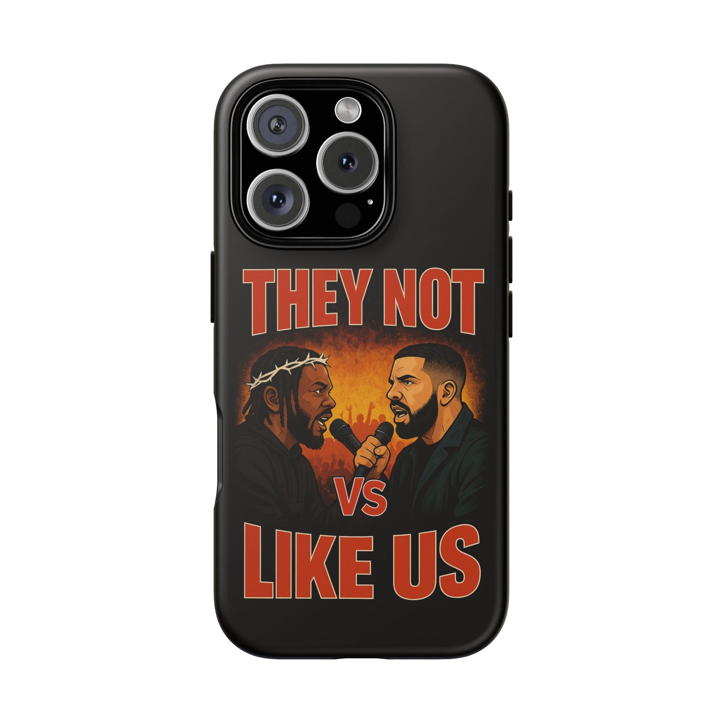 "Tough phone case, durable iPhone cover with funny design, perfect gift for Drake fans.