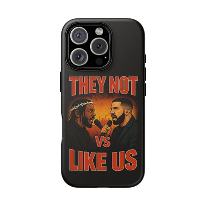 "Tough phone case, durable iPhone cover with funny design, perfect gift for Drake fans.