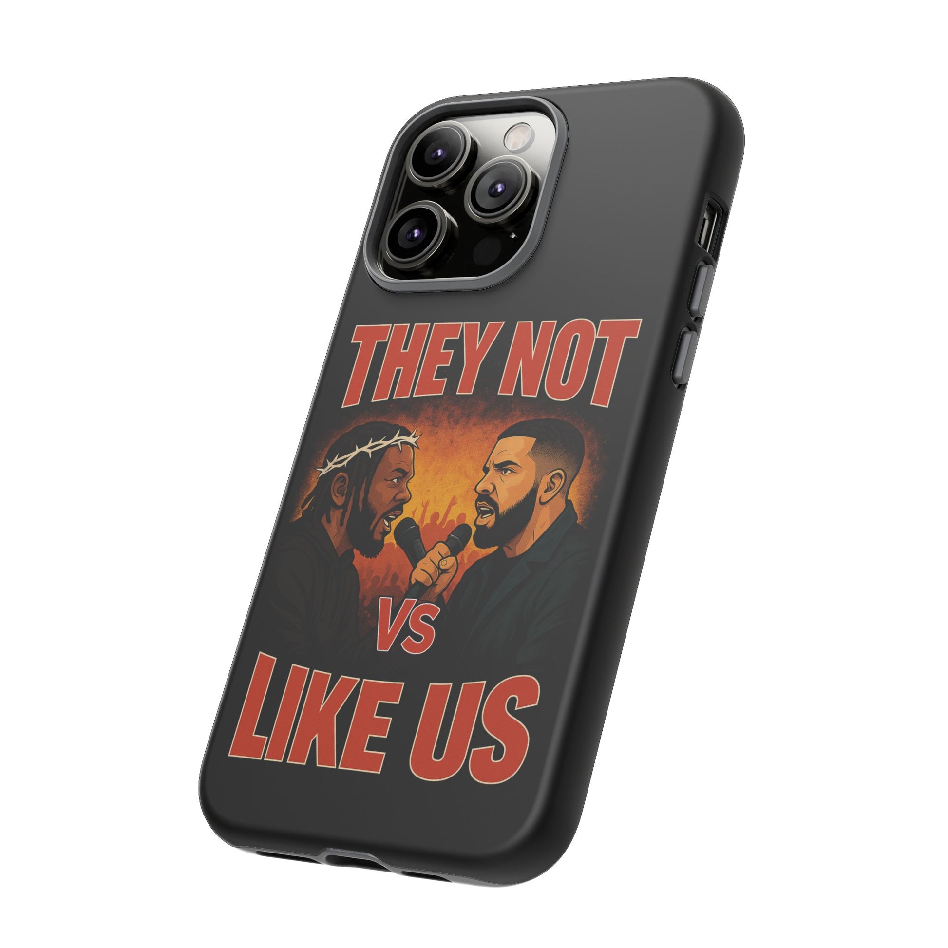 "Tough phone case, durable iPhone cover with funny design, perfect gift for Drake fans.