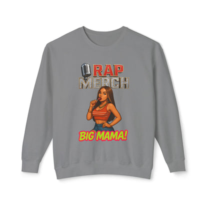 Big Mama Rap Merch Crewneck Sweatshirt, Unisex Lightweight Hoodie, Hip Hop Apparel, Music Lover Gift, Streetwear Fashion