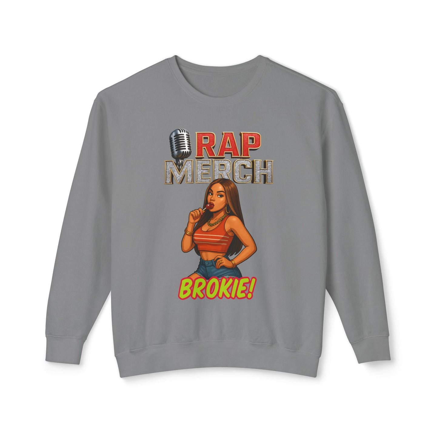 Rap Merch Unisex Crewneck Sweatshirt - Cool Hip-Hop Style, Perfect Gift for Music Lovers, Casual Streetwear, Birthday and Concert Attire