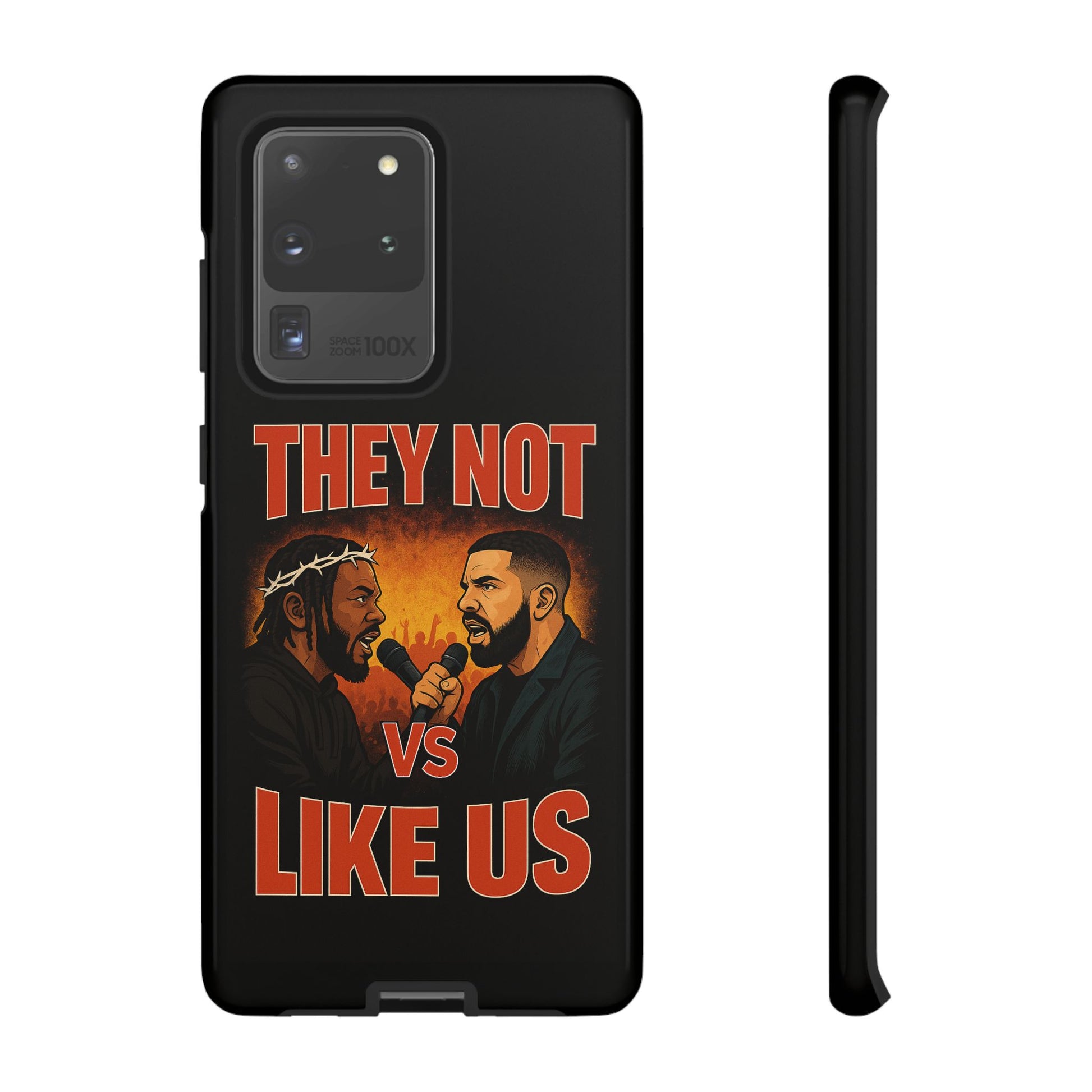"Tough phone case, durable iPhone cover with funny design, perfect gift for Drake fans.