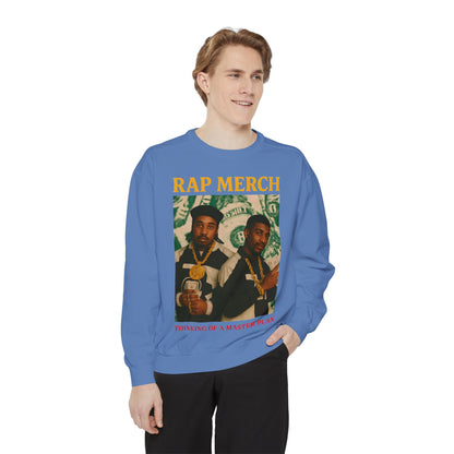 Rap Merch Unisex Garment-Dyed Sweatshirt, Cool Streetwear, Gift for Hip-Hop Fans, Casual Wear, Music Lover's Apparel