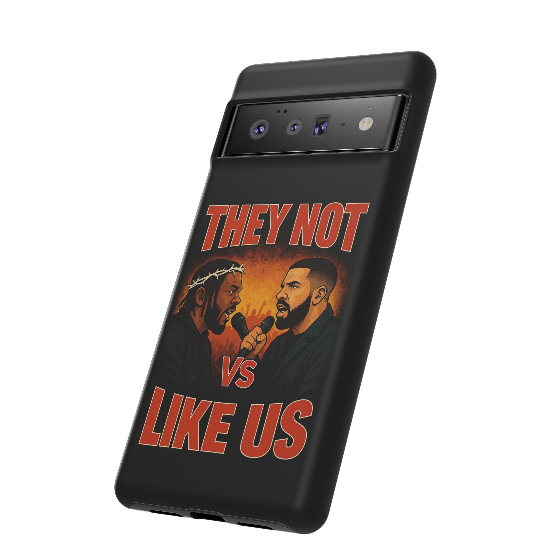 "Tough phone case, durable iPhone cover with funny design, perfect gift for Drake fans.