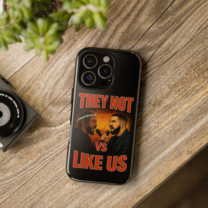 "Tough phone case, durable iPhone cover with funny design, perfect gift for Drake fans.