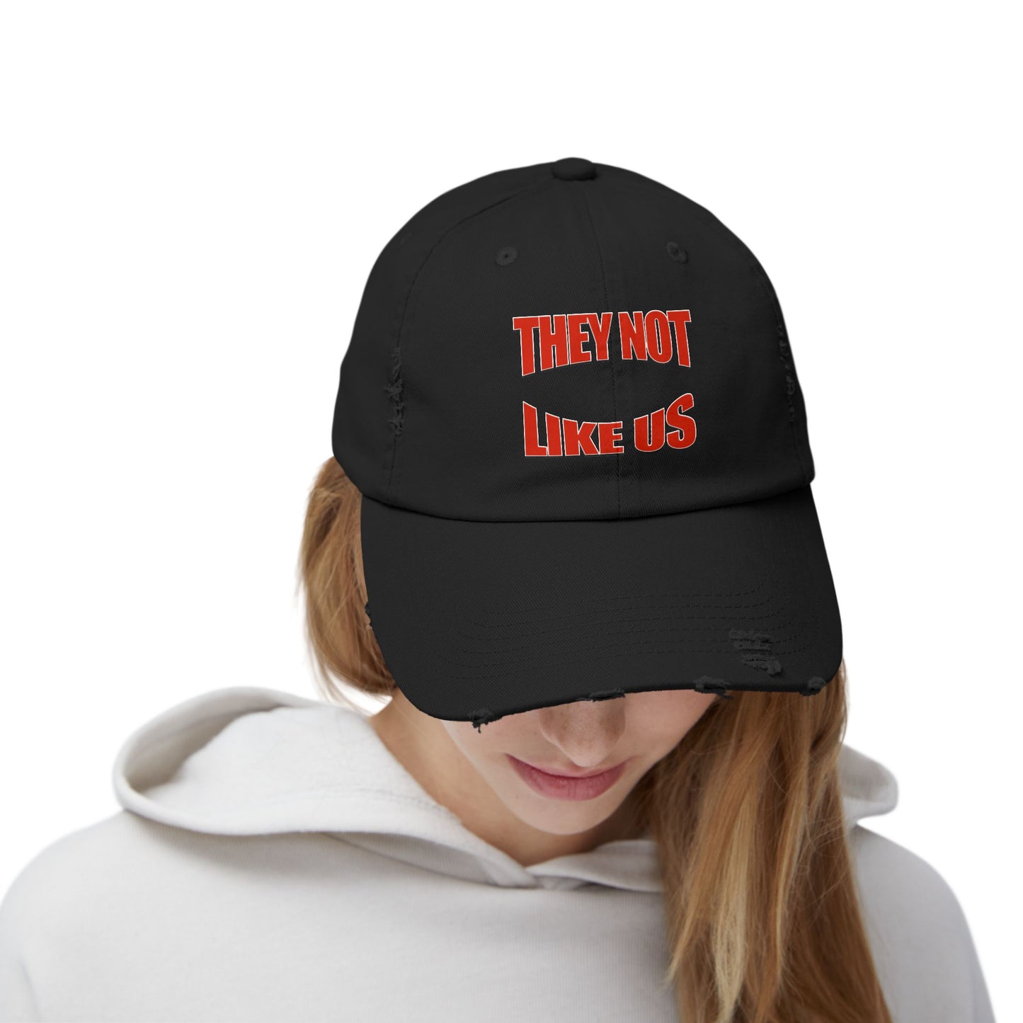 “Unisex Distressed Cap  Bold Statement Streetwear Hat