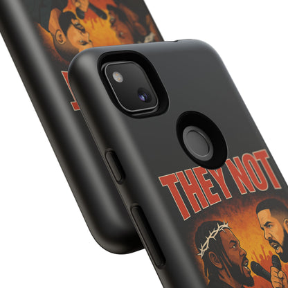 "Tough phone case, durable iPhone cover with funny design, perfect gift for Drake fans.