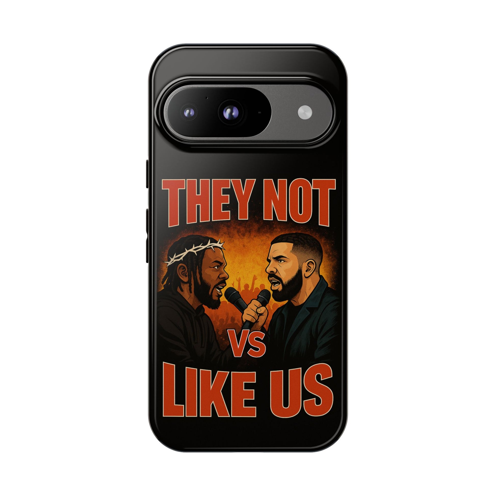 "Tough phone case, durable iPhone cover with funny design, perfect gift for Drake fans.