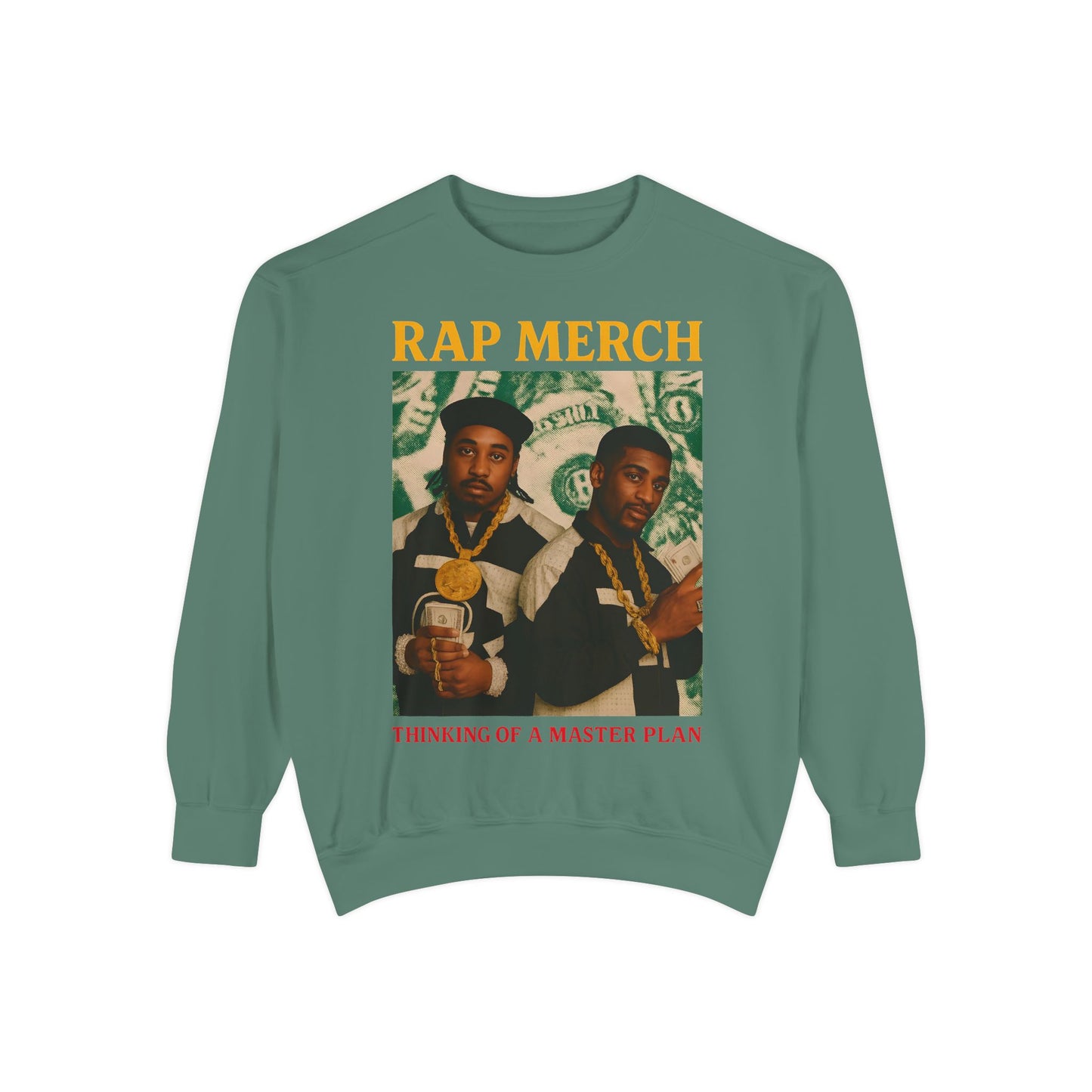 Rap Merch Unisex Garment-Dyed Sweatshirt, Cool Streetwear, Gift for Hip-Hop Fans, Casual Wear, Music Lover's Apparel