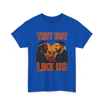 Unisex Graphic Tee - They Not Vs Like Us, Funny T-Shirt, Hip Hop Style, Gift for Music Lovers, Casual Wear, Streetwear