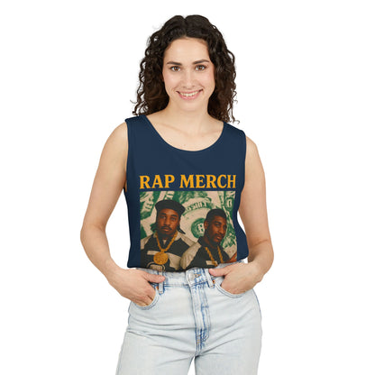 Rap Merch Garment-Dyed Tank Top - Unisex Music Apparel, Hip-Hop Fashion, Casual Summer Wear, Gift for Music Lovers, Festival Clothing