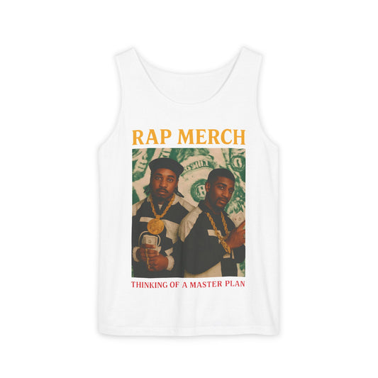 Rap Merch Garment-Dyed Tank Top - Unisex Music Apparel, Hip-Hop Fashion, Casual Summer Wear, Gift for Music Lovers, Festival Clothing