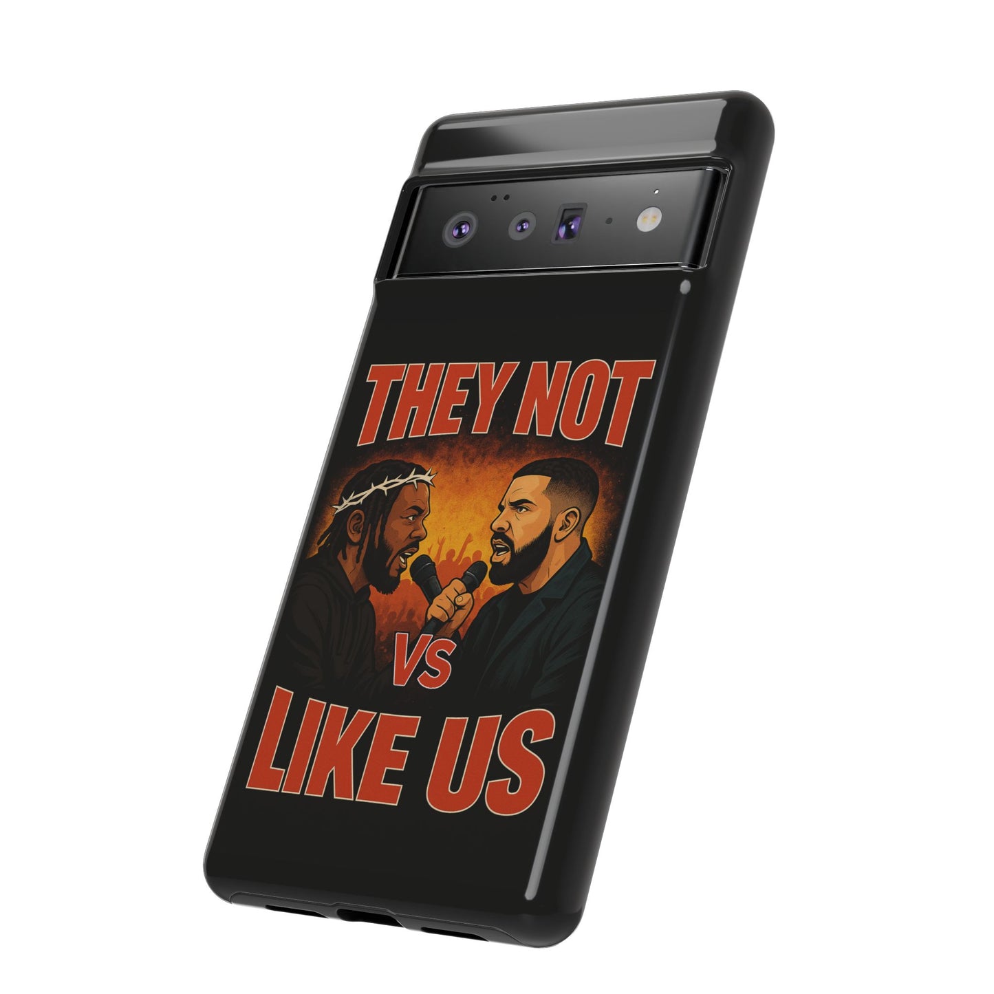 "Tough phone case, durable iPhone cover with funny design, perfect gift for Drake fans.