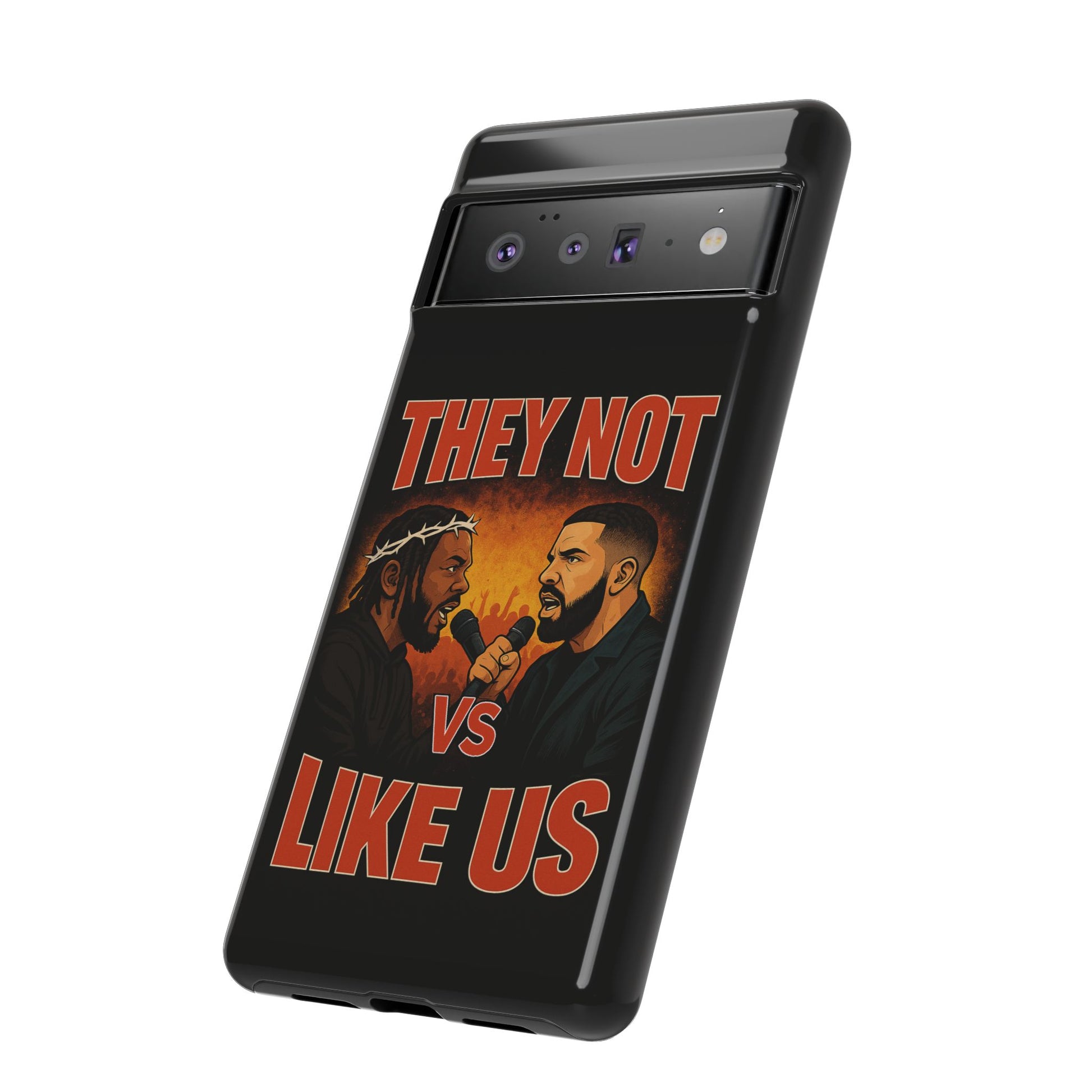 "Tough phone case, durable iPhone cover with funny design, perfect gift for Drake fans.