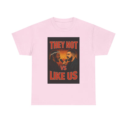 Unisex Graphic Tee - They Not Vs Like Us, Funny T-Shirt, Hip Hop Style, Gift for Music Lovers, Casual Wear, Streetwear