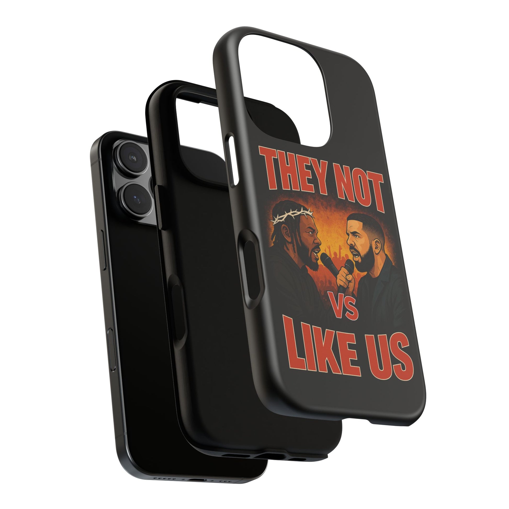 "Tough phone case, durable iPhone cover with funny design, perfect gift for Drake fans.