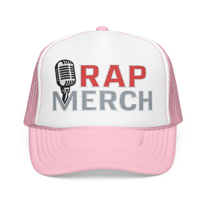 Embroidered Foam Trucker Hat | Retro Rap Merch Cap, Casual Outdoor Gear, Gift for Music Lovers, Streetwear Accessory