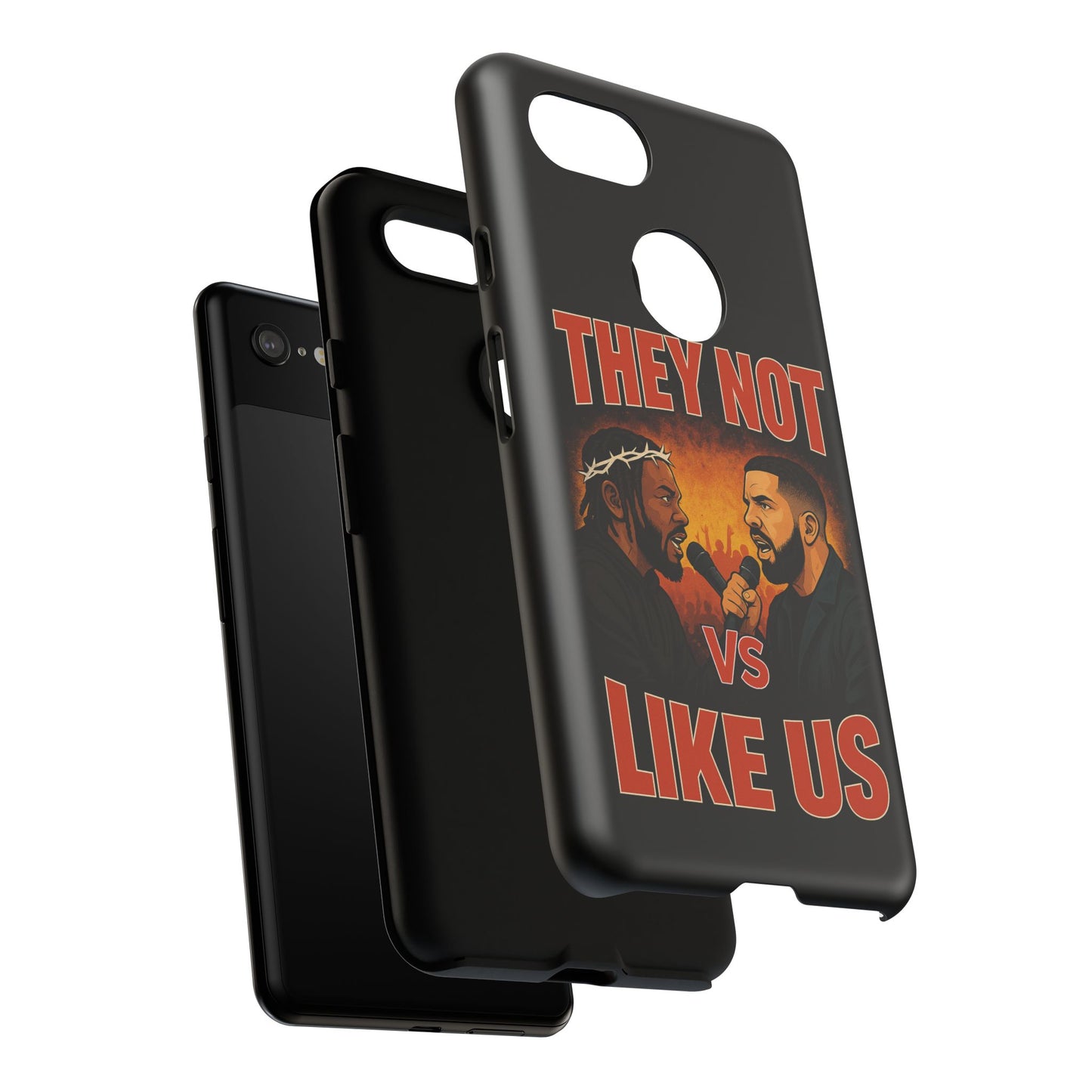 "Tough phone case, durable iPhone cover with funny design, perfect gift for Drake fans.