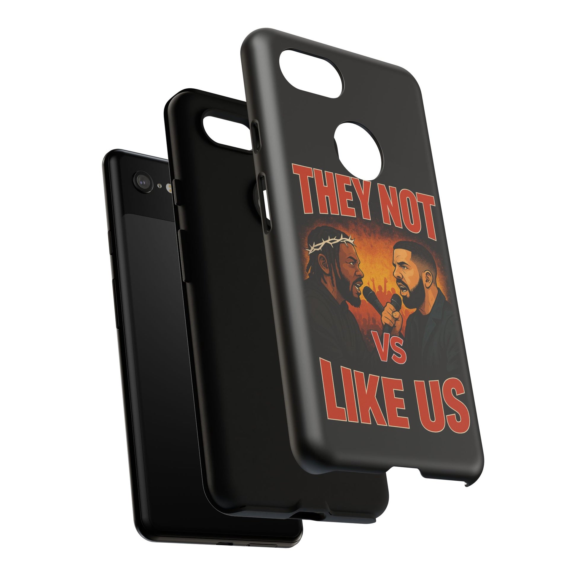 "Tough phone case, durable iPhone cover with funny design, perfect gift for Drake fans.