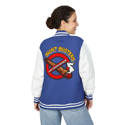 Trendy heavyweight varsity jacket for everyday streetwear Casual varsity jacket featuring unique air freshener design