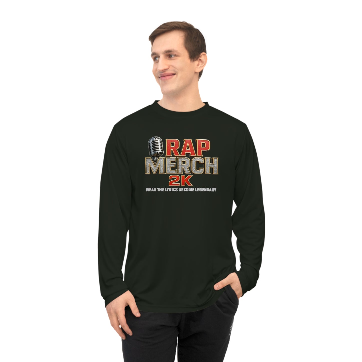Rap Merch Unisex Performance Long Sleeve Shirt, Music Lover Gift, Concert Outfit, Rap Merchandise, Casual Sportswear, Gift for Him/Her