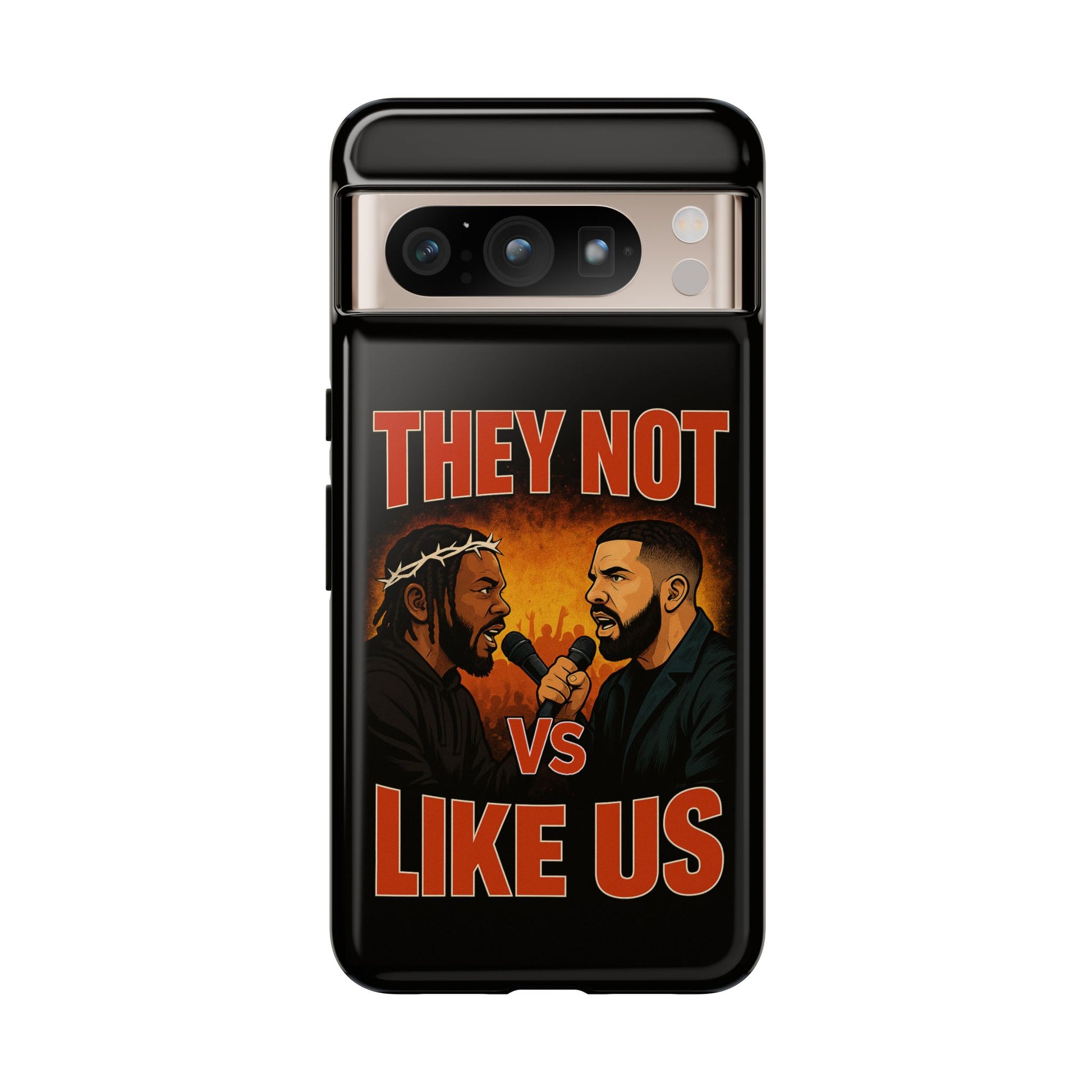 "Tough phone case, durable iPhone cover with funny design, perfect gift for Drake fans.